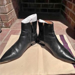 EUC Tory Burch Gold Toe Accent Lila 25mm Bootie Boots